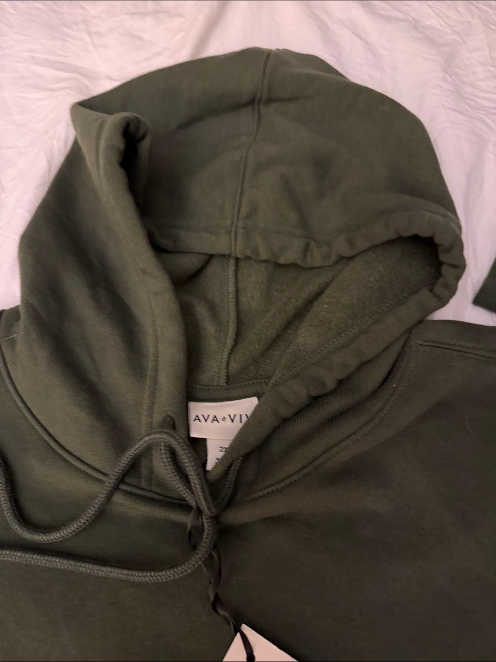 Ava & Viv Olive Green Women's Plus Size Hoodie. NWT. Size 2X. - Picture 6 of 9